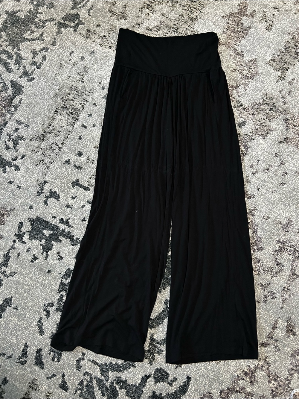 Athleta Black Studio Wide-Leg Pants - Flowy Palazzo Style - Picture 1 of 4